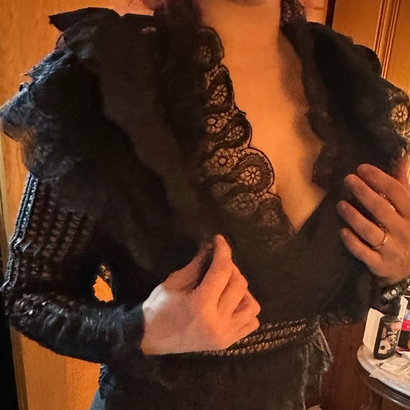 Couture Victorian style crochet elega blouse - Picture 2 of 2